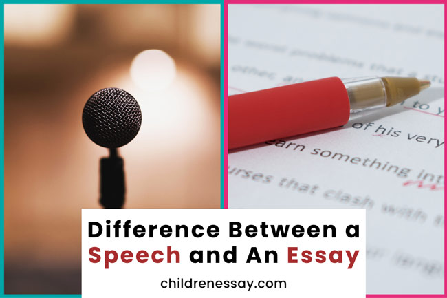 what is the difference between essay and speech